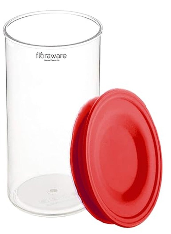 Floraware Plastic Storage Jar and Container Set I Air Tight & BPA Free Containers for Kitchen Storage Set I Grocery Kitchen Container Set I Multipurpose Jar, 1400 Ml Each, Set 1 Red - Image 3